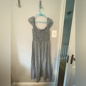 Reformation Tavi Linen Dress - gingham